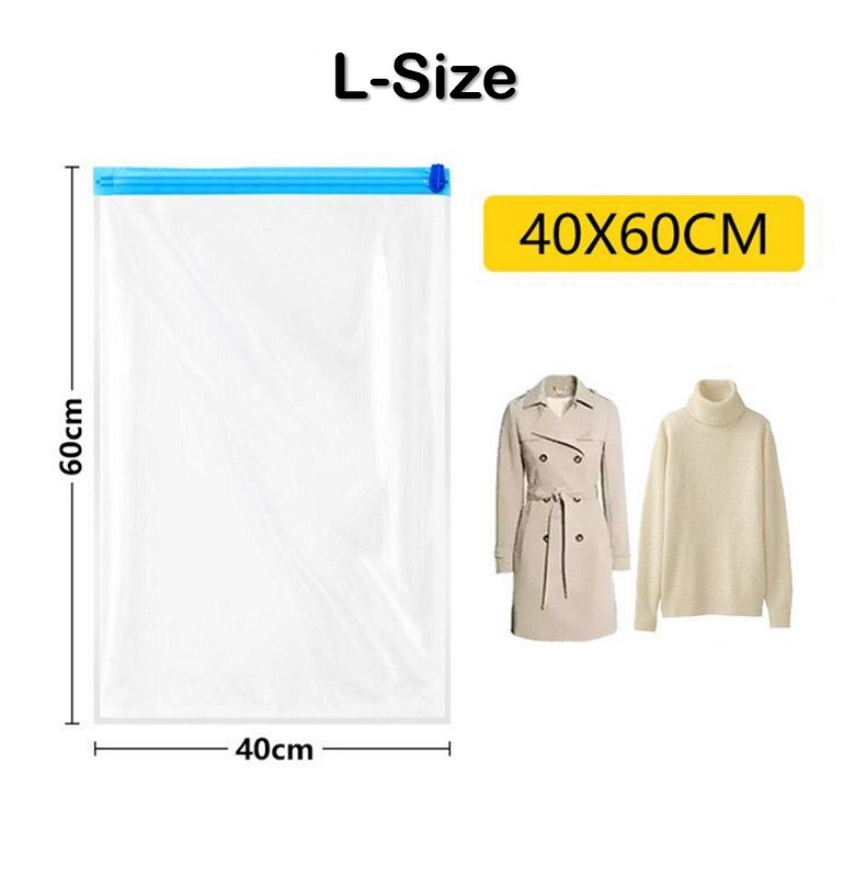 [SG Seller] 8 PCS Hand Roll Seal Bag Vacuum Storage Clothes Just Roll it by Hand Easily without vacuum - Stock in SG