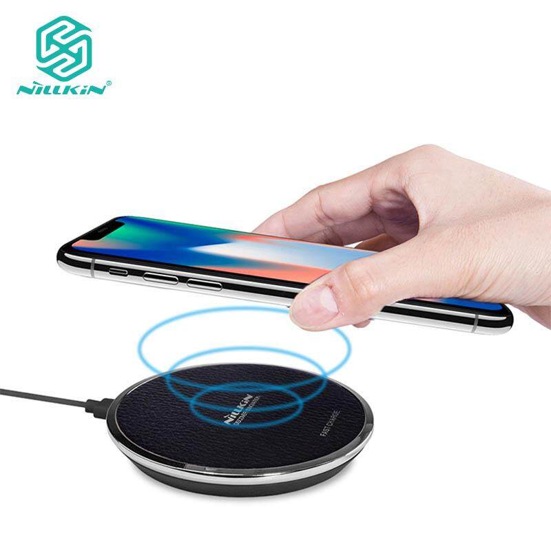 NILLKIN Fast 10W Qi Wireless Charger - Magic Disc 3rd Generation Charging Pad Classic Leather Surface for Huawei Mate 20 Pro IPhone X Xs Max Samsung Note 10 S10 S10+