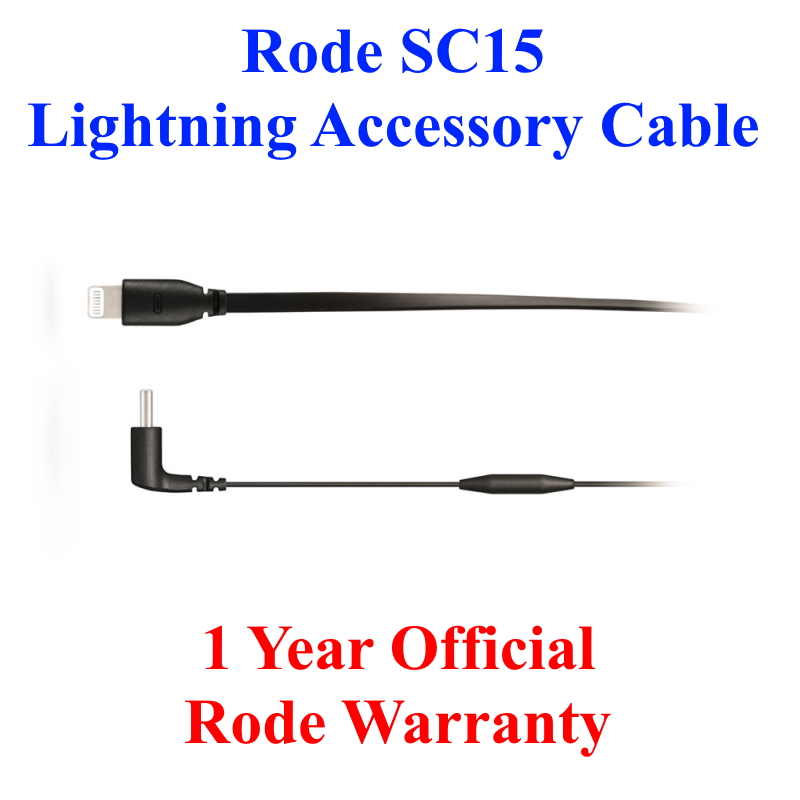 Rode SC15 Lightning Accessory Cable (300mm / 11.8") for Rode Videomic NTG