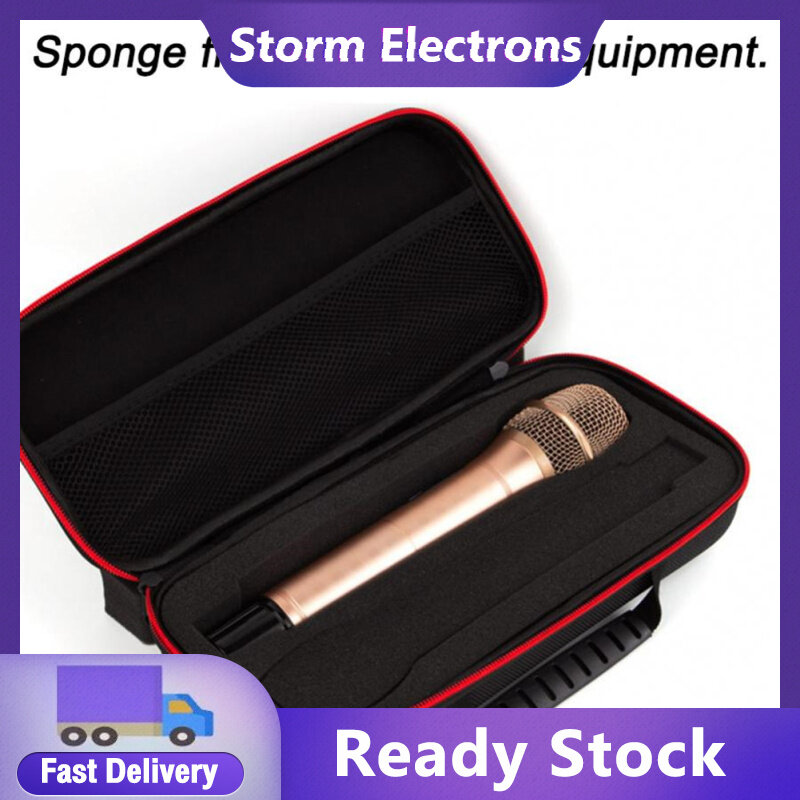 【In Stock】Portable Eva Wireless Microphone Storage Bag Shockproof Large-capacity Hard Case Carry Bag For Travelling Camping Business Trip
