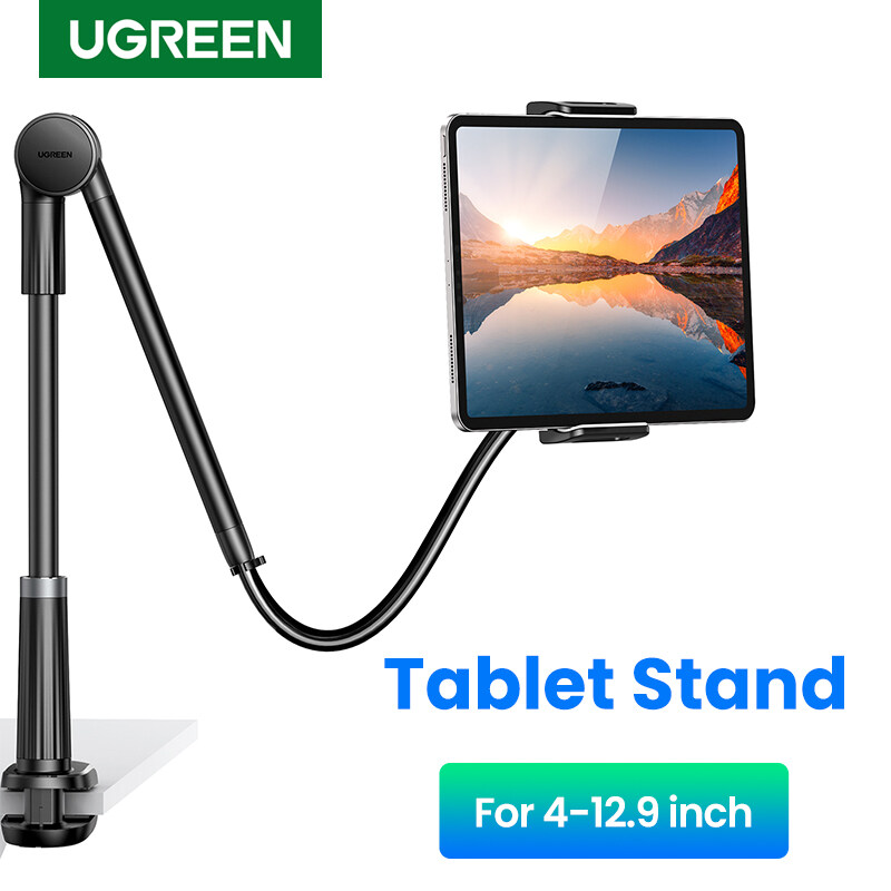 UGREEN Phone & Tablet Stand 360 Rotating Flexible Long Arms Tablet Stand Holder For 4-12.9'' Desktop Bed Lazy Bracket Clamp for Samsung Vivo Xiaomi iPhone iPad Air Kindle E-Reader