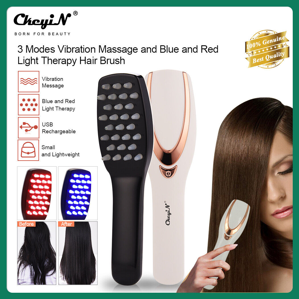 CkeyiN Phototherapy Hair Regrowth Brush, Therapy Scalp Massage Comb for Hair Growth, Anti Hair Loss Head Care with USB Rechargeable AM176