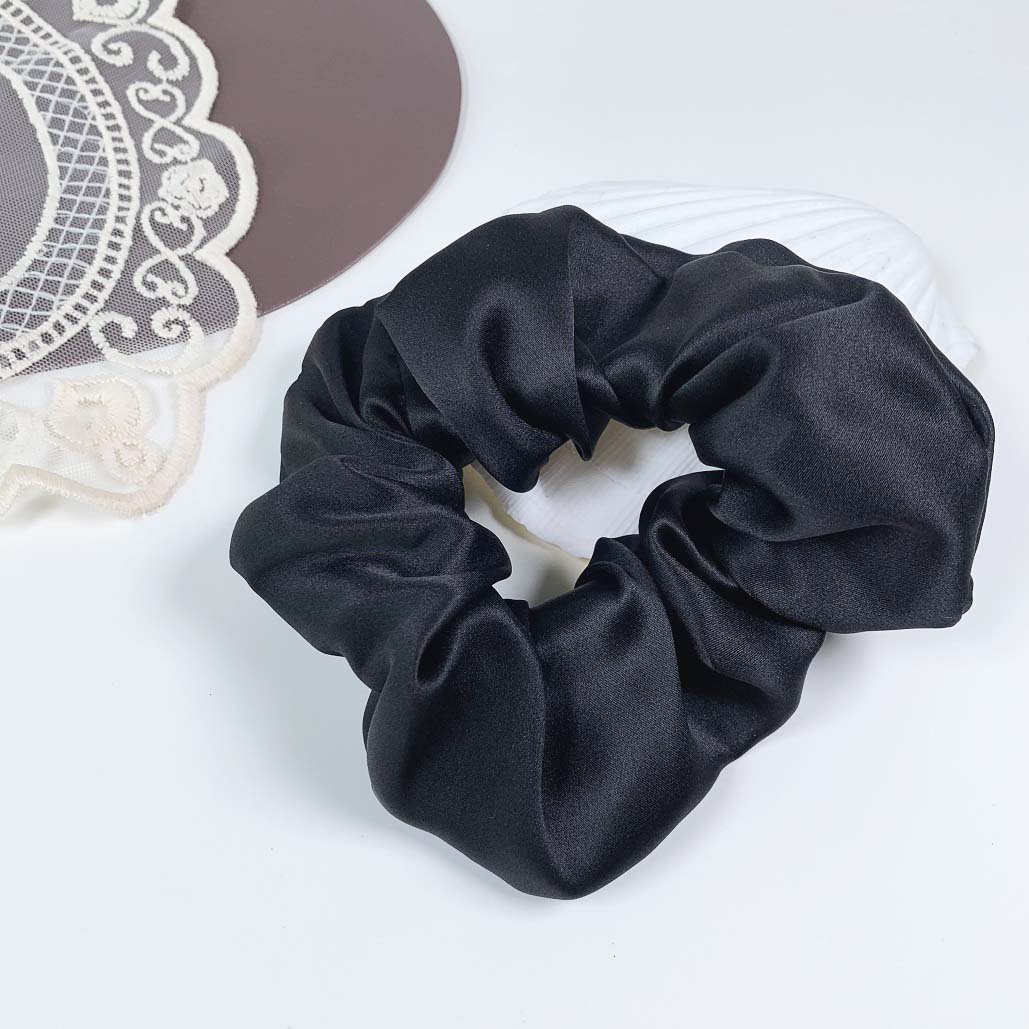 [SG ✨ Large]100% Authentic Mulberry Silk Scrunchies - 19 Momme Hair Ties Hair Ropes Hair Bands Premium Elastics Ponytail Holders for Women Girls Hair Accessories, No Hurt to Your Hair, Dress Up