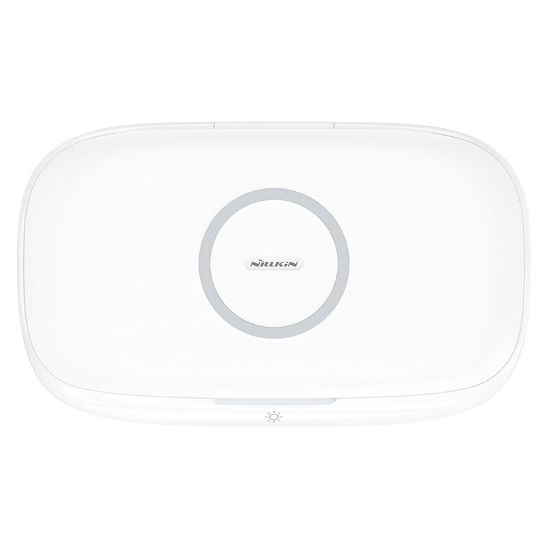 ​​​​​​​Nillkin FlashPure Pro UV sanitizing box with wireless charger Can be sterilized anytime and anywhere Sterilization rate reaches 99.5% for Phone / Watch / Headset / Jewelry