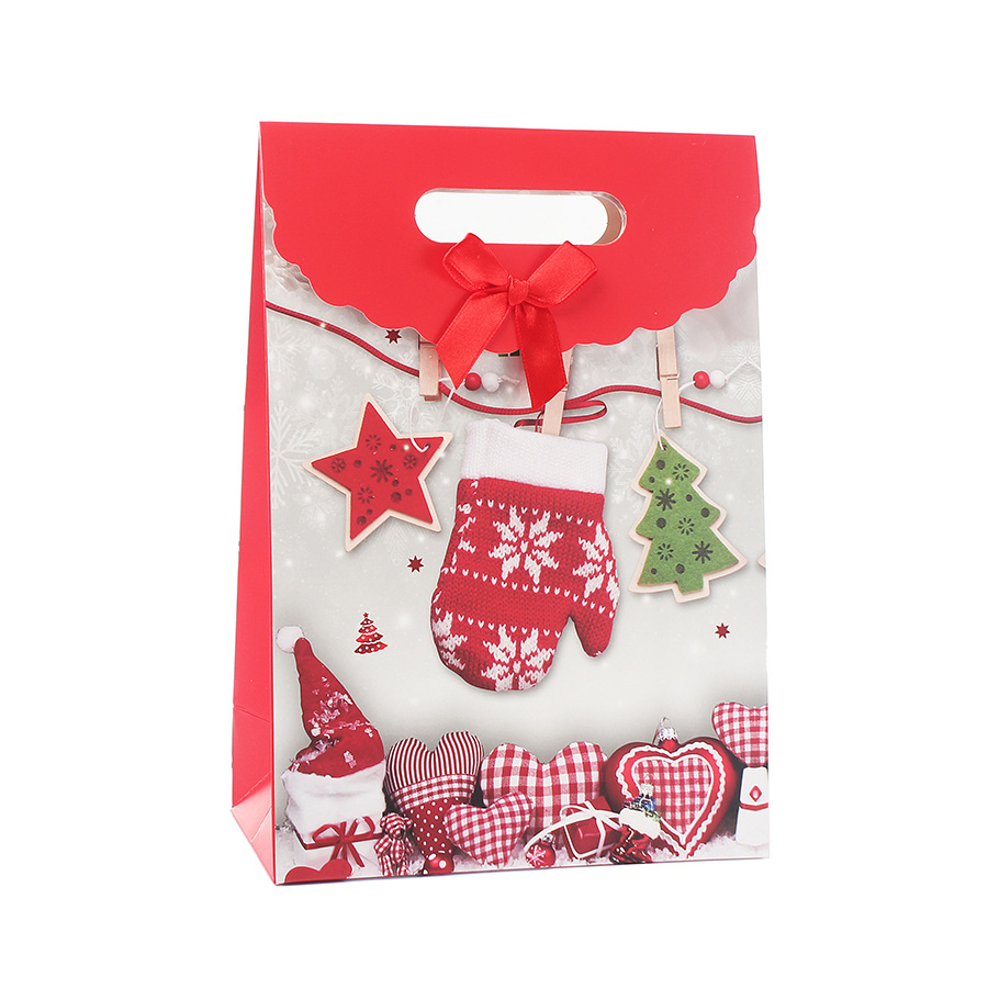 10pcs Christmas Gifts Boxes Candy Box Foldable Wrapping Paper Bags Event Xmas Party Supplies