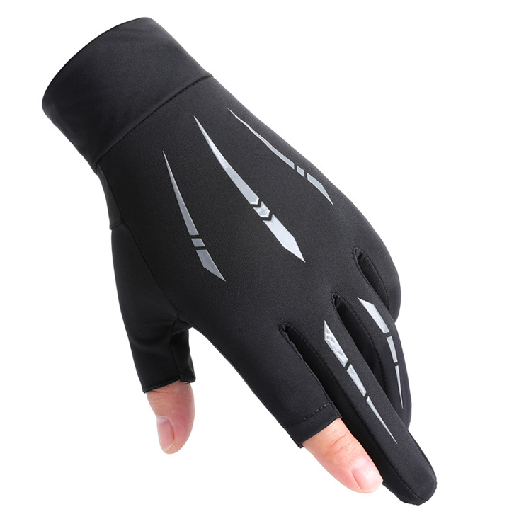 LICTIN [Ice Silk] High-elastic UV-resistant Touch Screen Gloves Full-finger Two-finger Summer Outdoor Sports Riding Windproof Ski Sun-shading Riding Gloves