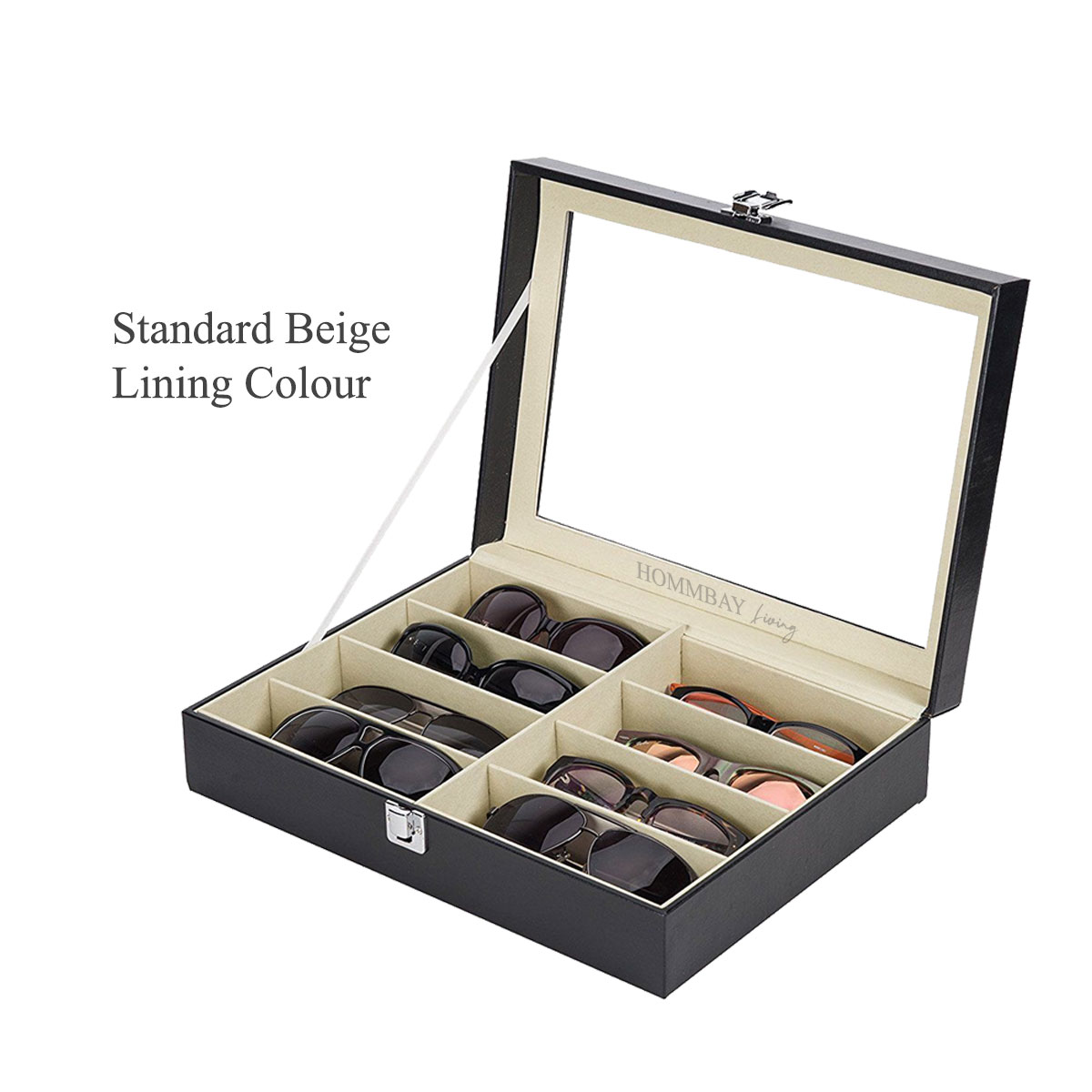 [HOMMBAY Beauty] Spectacles Sunglasses Sunglass Case Eyewear Eye Wear Box Eye Glasses Glass Display Holder Storage Container Jewellery Jewelry Boxes Organizers I 8 Eyewear Slots