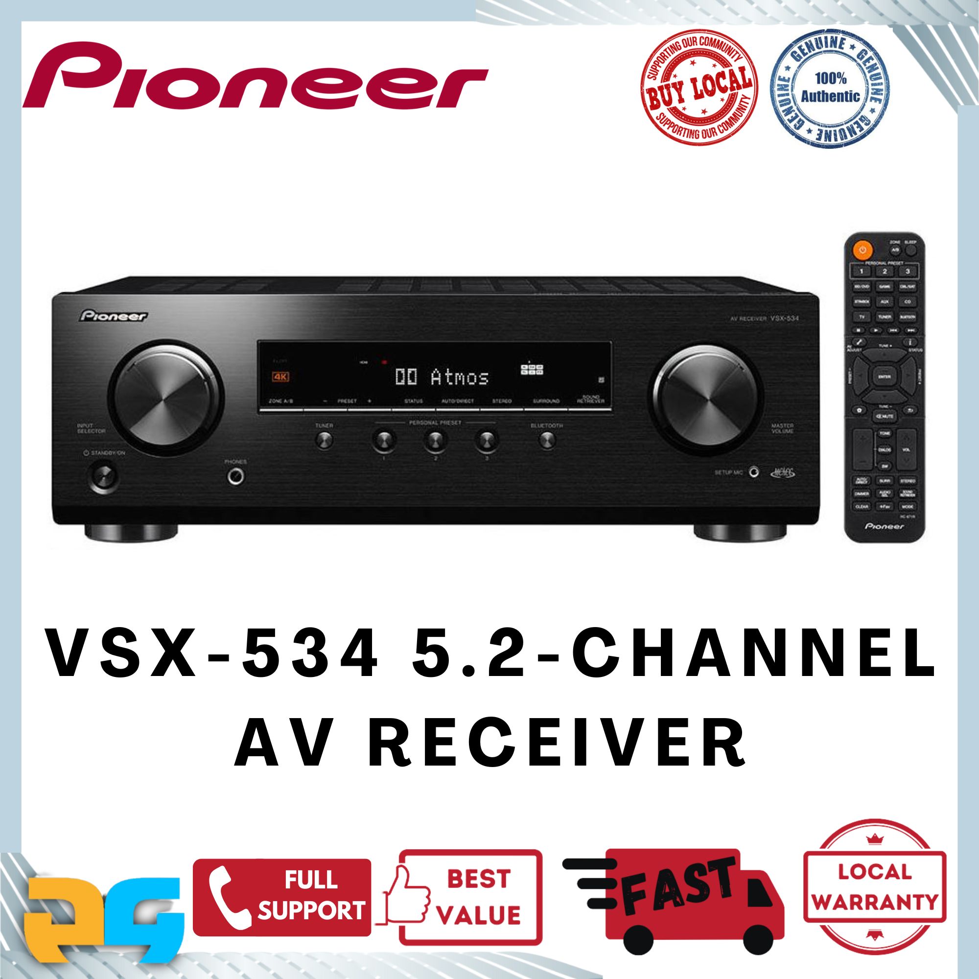 Pioneer VSX-534 5.2-Channel AV Receiver