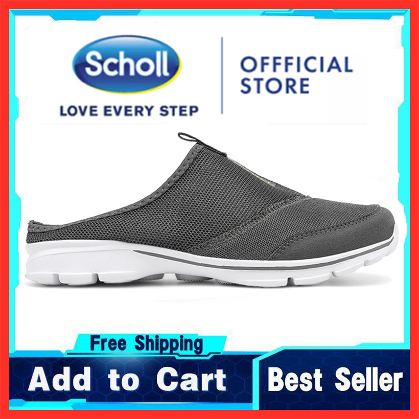 Scholl shoes men scholl sneakers men's shoes scholl canvas sandal men Scholl Kasut Scholl Loafers driving shoes Scholl men Scholl Large size Half Slippers Flat Sandals men casual Slippers - AS2022