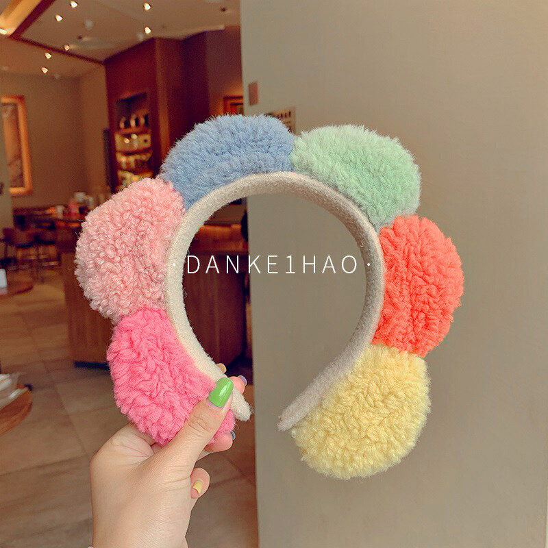 FINE TOO Korean Cute Headband Candy Color Cartoon Flower Crown Stereoscopic Hairband Women Fashion Hair Accessories