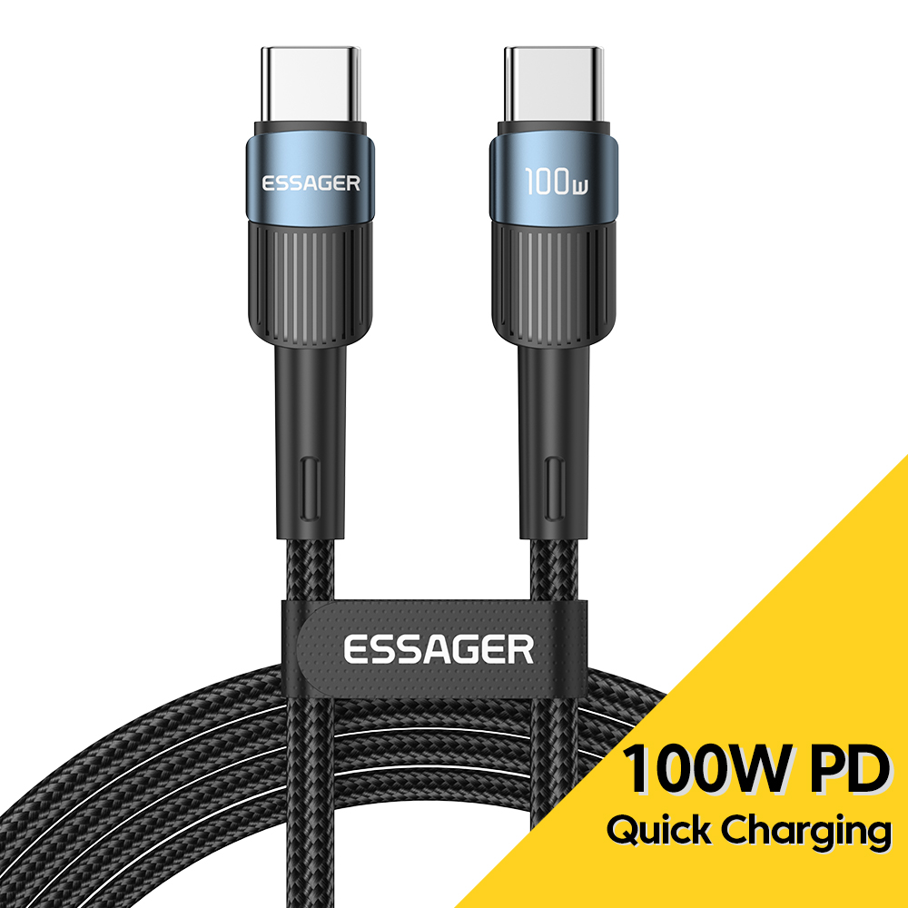 Essager 100W/60w USB Type C To USB C Cable USB-C PD Fast Charging Charger Wire Cord For Macbook  Samsung  Xiaomi  vivo Type-C USBC Cable