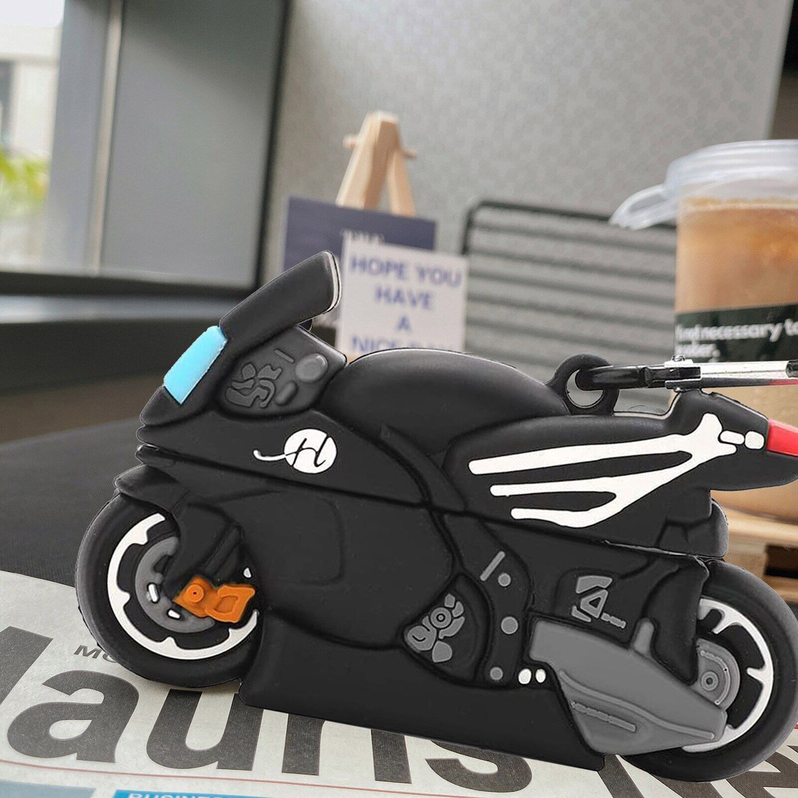 KISSCASE 3D Motorcycle Wireless Bluetooth Cases for AirPods 1 2 3 Pro Air Pods Motor Soft Earphone Silicone Headset Cover