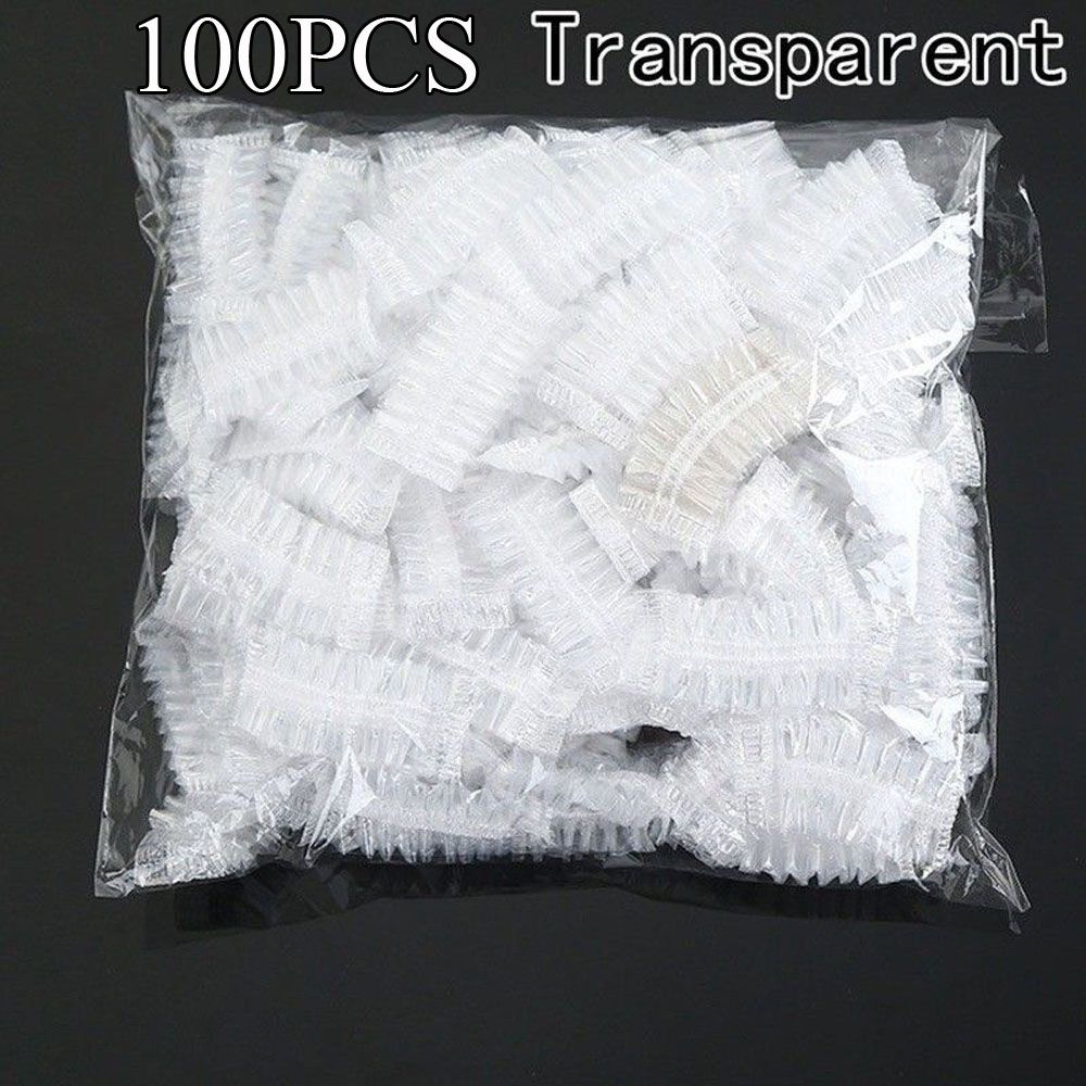 50/100pcs Transparent Disposable Waterproof Household Ear Cover Plastic Bag Hair Dyeing Tool Bath Shower Salon Ear Protector Cover Caps Dyeing Hair One-off Earmuffs