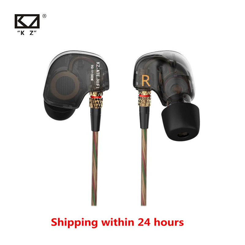 KZ ATE In Ear Earphones HIFI Stereo Sport Earphone Super Bass Noise Canceling Hifi Earbuds With Mic AS10 ZST ZA10