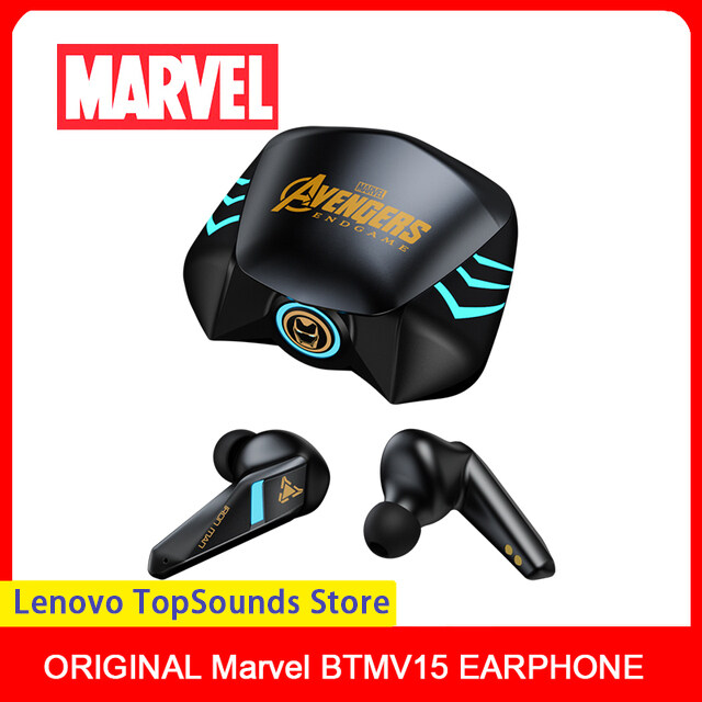 Marvel BTMV15 TWS Wireless Bluetooth Earphone BT5.0 Sports Gaming Earphone Noise Cancelling Waterproof Bluetooth Ear Phone With Mic Support Call Video IOS Android Universal