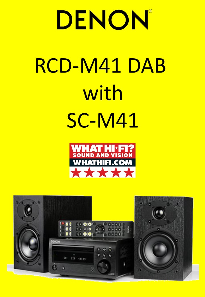 DENON RCD-M41(DAB) HIFI SYSTEM w SC-M41 SPEAKERS