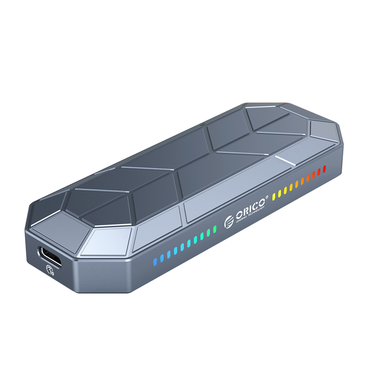 ORICO RGB M2 SSD Case NVME Enclosure M.2 to USB Type C 3.1 Gen2 10Gbps SSD Box Cool Game Style M.2 SSD Case(M2VG01)