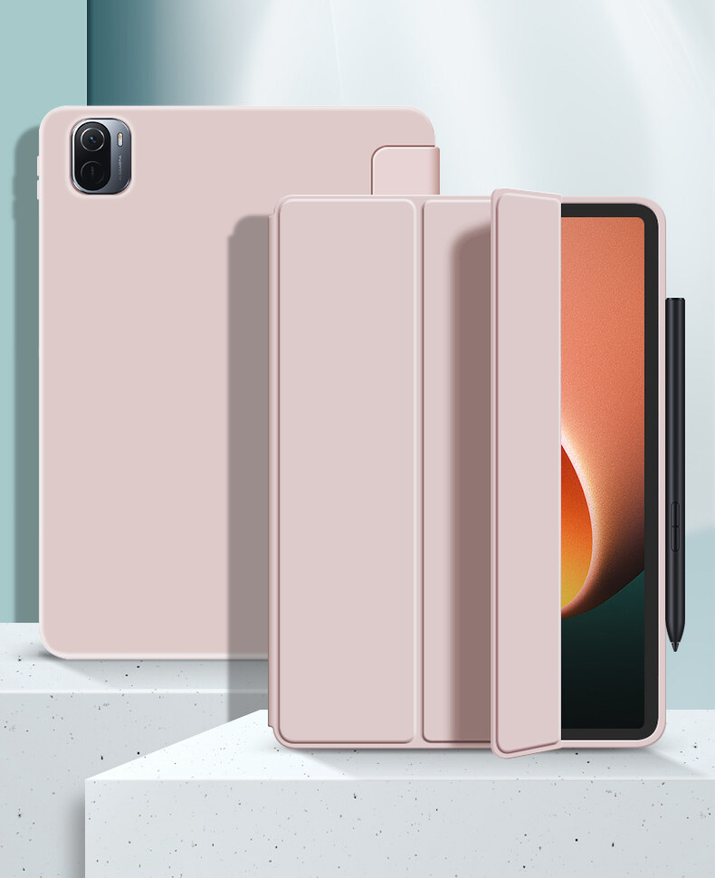 GOOJODOQ Tablet Case For Xiaomi Pad 5 Xiaomi Pad 5 Pro 5G 11inch Tablet PU Leather Case Silicone Adjustable Folding Stand Cover Shockproof Soft