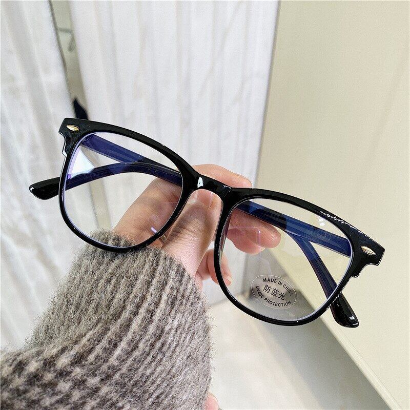 Blue Light Protective Glasses Men Women Clear Plain Computer Glasses Vintage Style For Computer Video Game