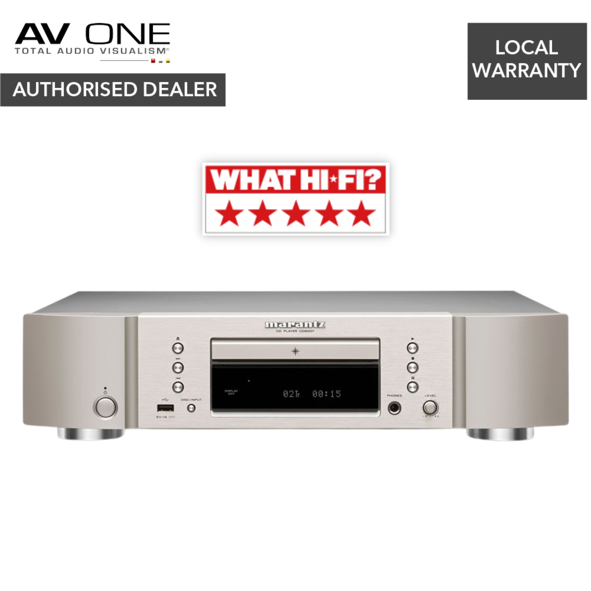 Marantz CD6007 CD Player - AV One Authorized Dealer/Official Product/Warranty