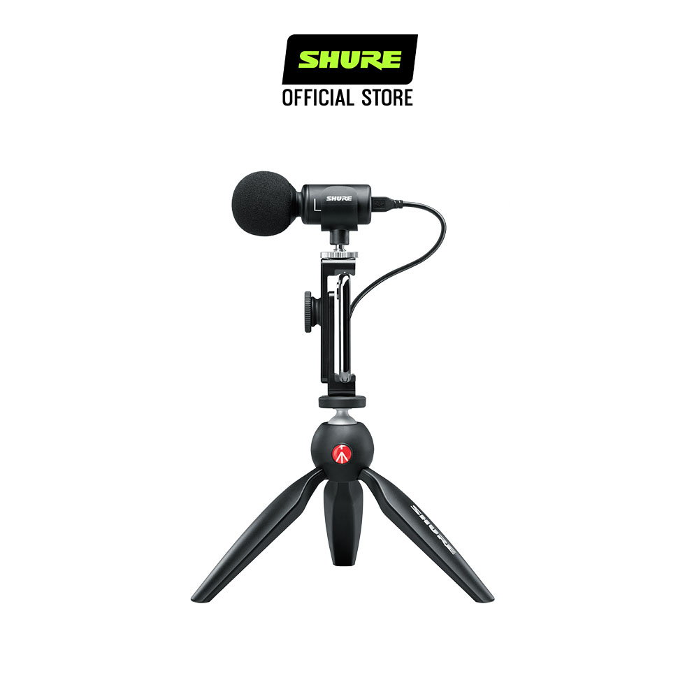 Shure MOTIV MV88+ Video Kit - Digital Stereo Condenser Microphone and Accessories for Smartphones (iOS, Android)