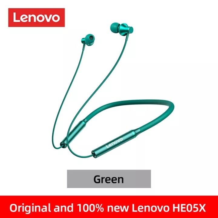 Lenovo HE05X Bluetooth Earphone IPX5 Waterproof Sport Headset Magnetic Neckband Wireless Headphone With Mic for Android Mobile Phone
