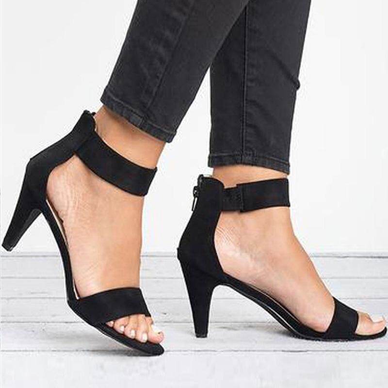 Caipinpanrcjkashd High QuaLityWomen's Fashion High Heel Sandals Femme Open Toe Shoes Ankle Strap Stiletto Elegant Heel Sandals
