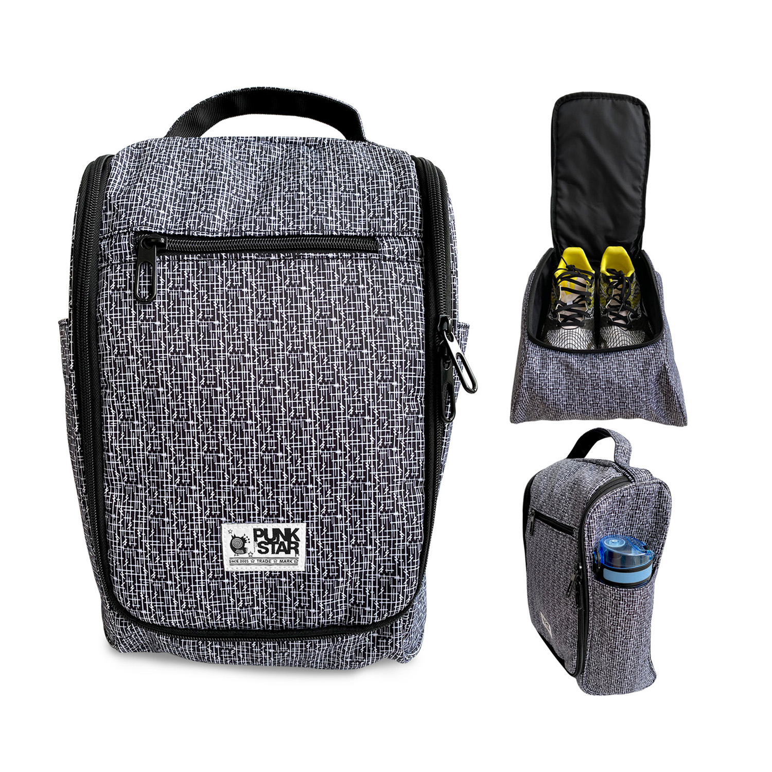 PUNKSTAR Water Resistant Shoe Bags With Zipper Pockets Large Capacity Size for Travel Sport Storage Packing Organizer