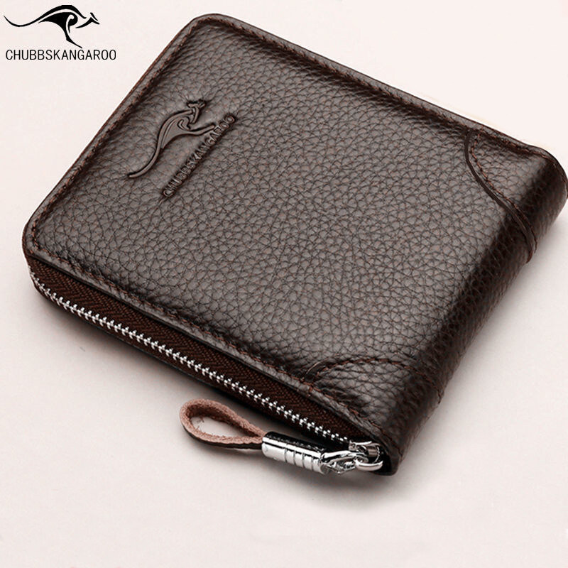 Men's Wallet Short Retro Wallet Multi-function Men and Women Wallet Card Holder Zipper Driver's License Holder Wallet