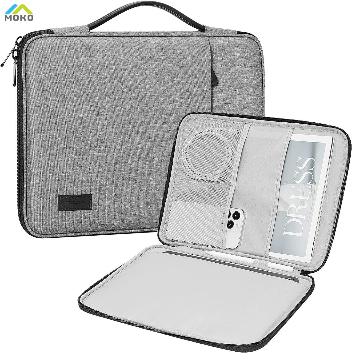 MoKo 9-11 Inch Tablet Sleeve Case, Fits iPad Air 5/4 2022, iPad Pro 11 2021-2018, Galaxy Tab A8 10.5/Tab S8 11" 2022, Protective Polyester Bag Carrying Case with Double Pocket