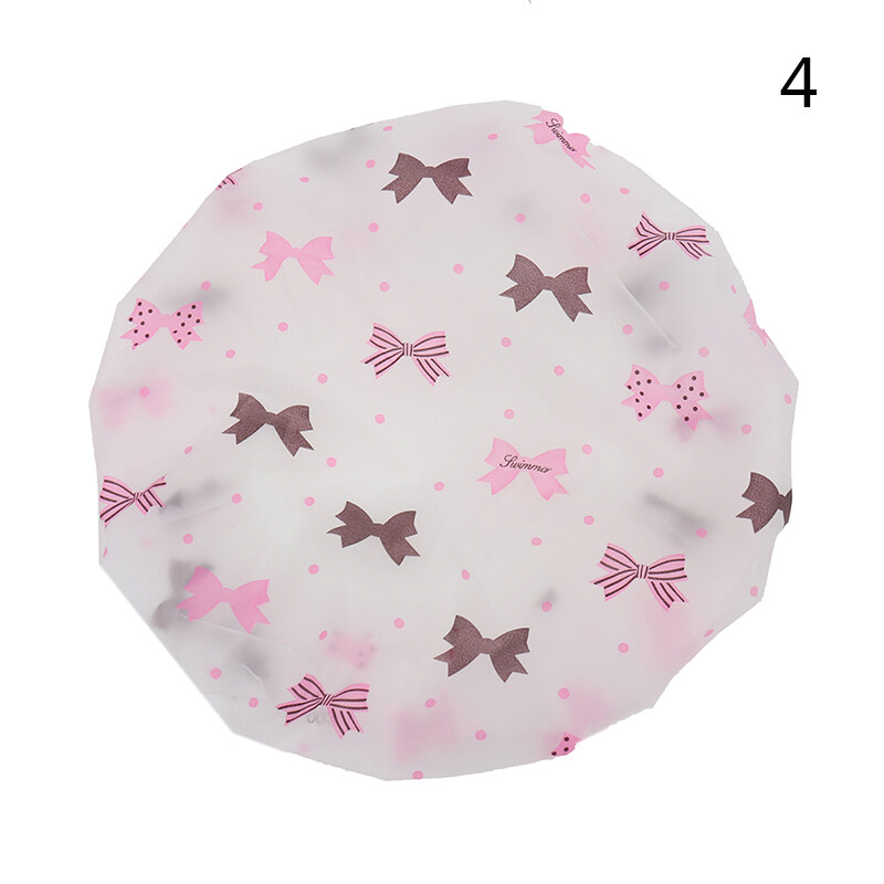 LOW PRICE SHOP 1Pc Thick Elasticated Waterproof Reusable Shower Cap Bath Hair Protector Cover