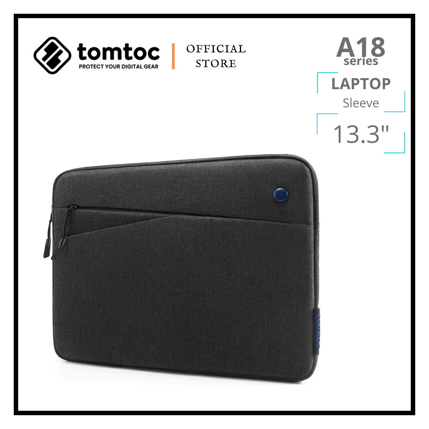 tomtoc A18 Laptop Sleeve Fit 13 - 13.3 inch; Old MacBook Air  Old MacBook Pro Retina 2012-2015  13 inch ; Surface Laptop  Surface Book  13 inch; Acer ASUS HP ThinkPad ChromeBook Notebook, Accessory Ba