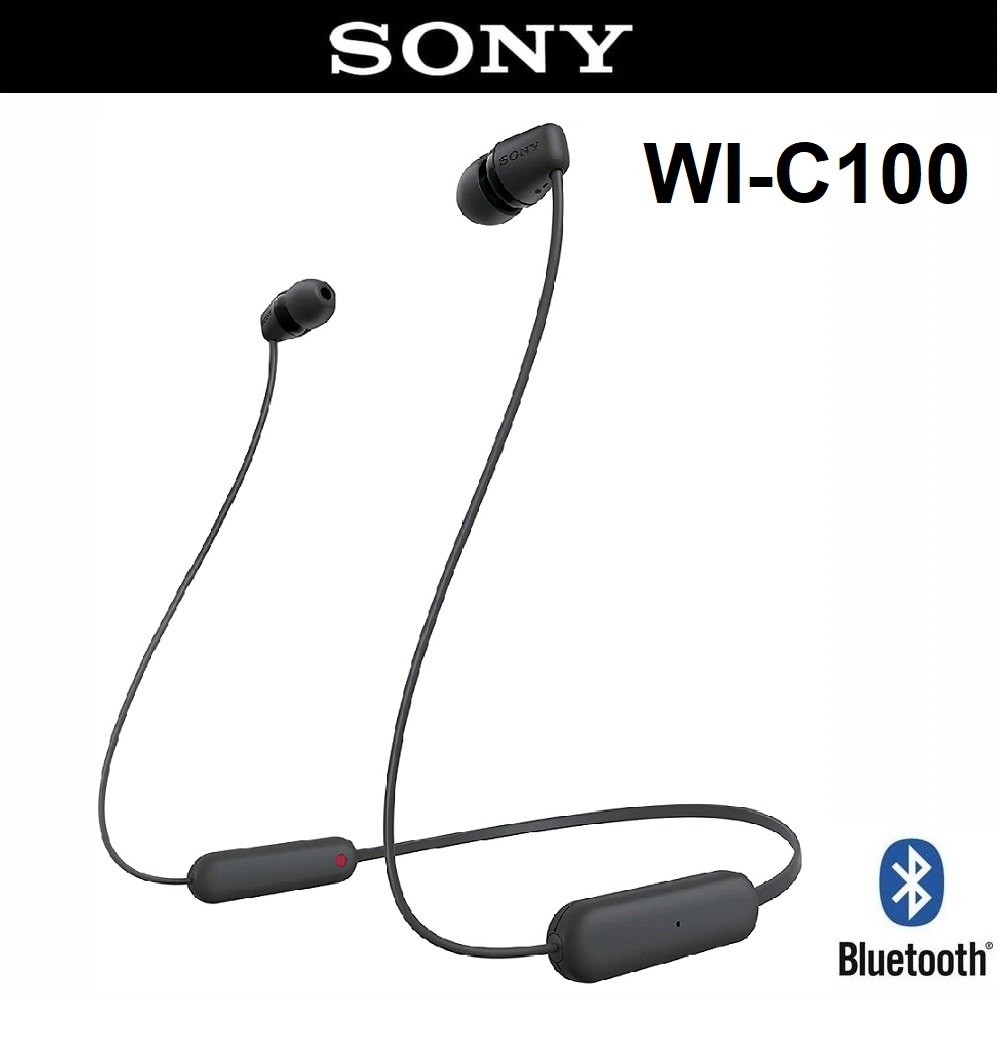 Sony WI-C100 Bluetooth Wireless In-Ear Earphones Headphones Earpiece Headset with Mic