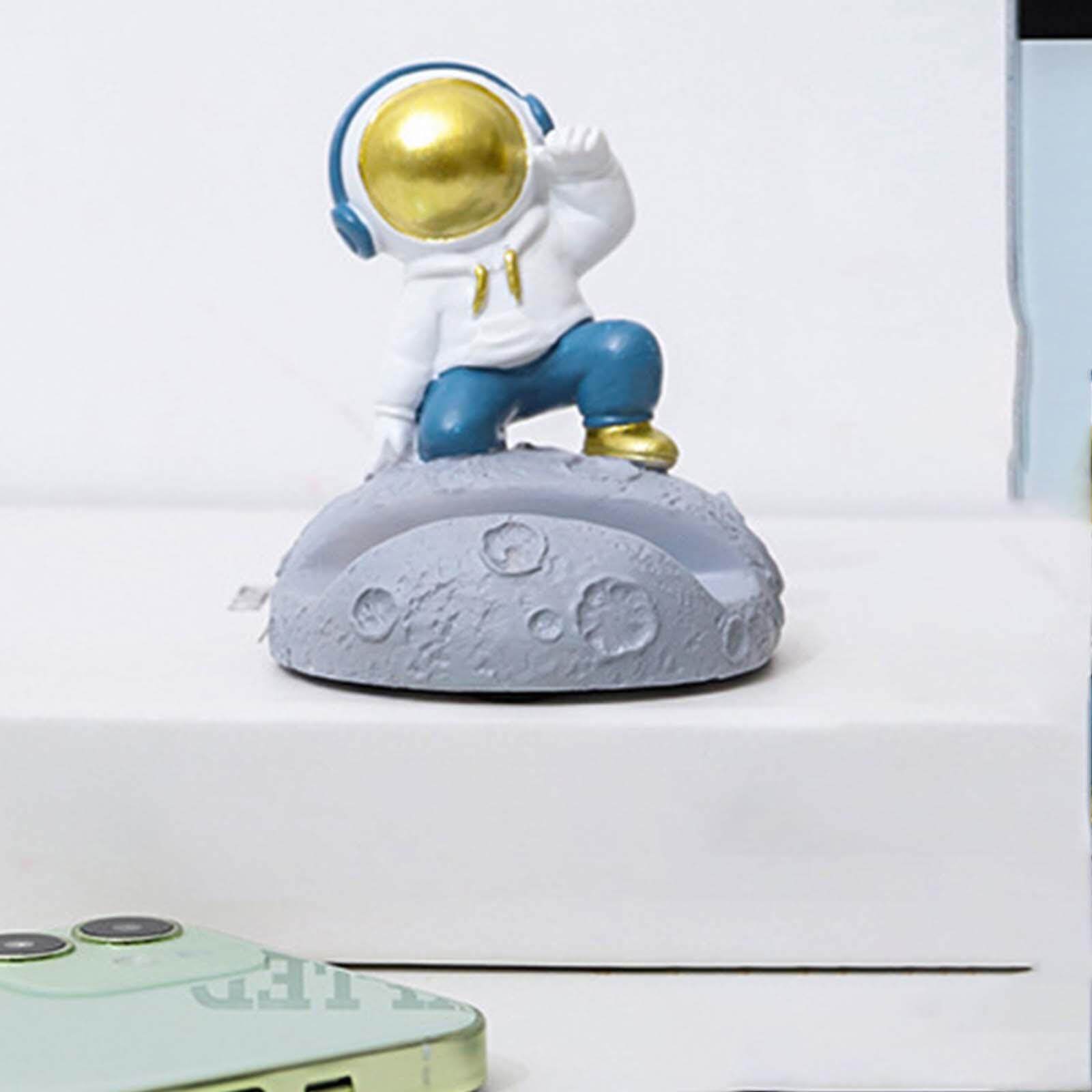 milageto Creative Spaceman Desktop Phone Holder Support Bracket Resin for Office