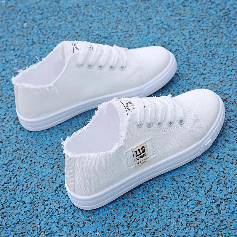 Women's Shoes 2021 Trendy Shoes White Shoes Women's Summer Korean Style Versatile Student Harajuku Ulzzang Canvas Shoes Board Shoes
