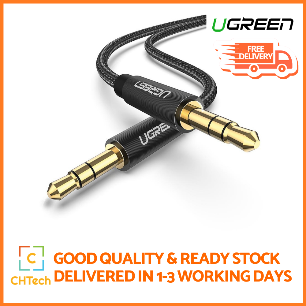 UGREEN 3.5mm Audio Cable, Stereo Auxiliary AUX Cord Gold-Plated Male to Male Braided Cable for Car, Home Stereos