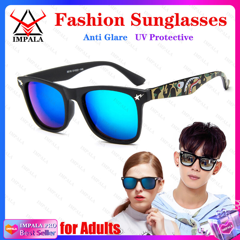 IMPALA QT2009W Fashion Shark Leg Sunglasses for Men and Women Anti Glare UV Protective Korean Style Sports Eyewear Driving Fishing Sun Glasses Block Sunshine Lens