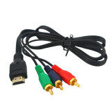Video Audio HDMI Male to 3 RCA AV Cable Adapter Audio Video Component DV Convert HDMI to 3-RCA TV Adaptor Line For HDTV
