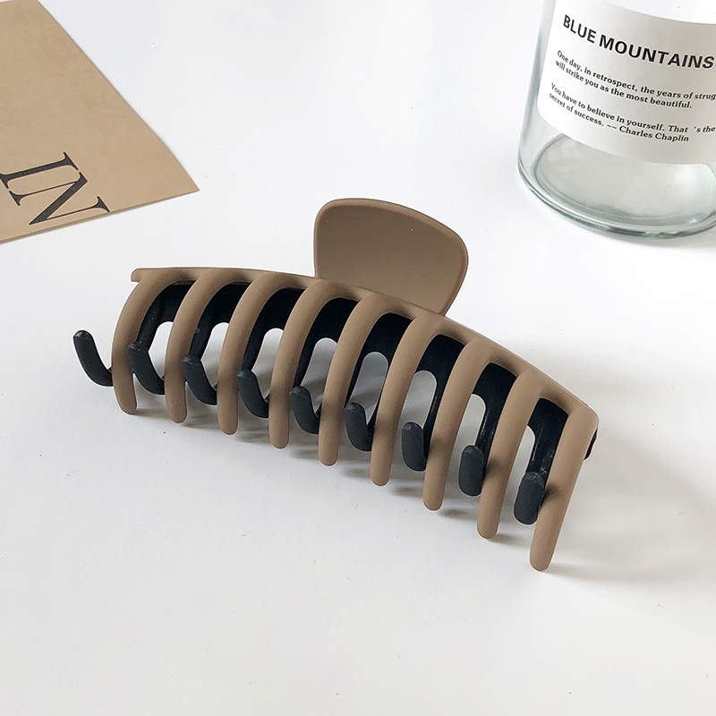 Korean Style Fashion Frosted Temperament Acrylic Hair Clip Women's Large Color Matching Hair Claw