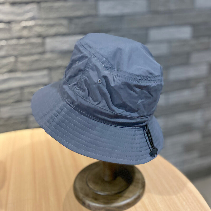 Summer Lightweight Quick-Drying Bucket Hat Men's Pure Color Japanese Outdoor Wind Proof Rope Sun Protection Hat Women's Bucket Hat Foldable Fashion