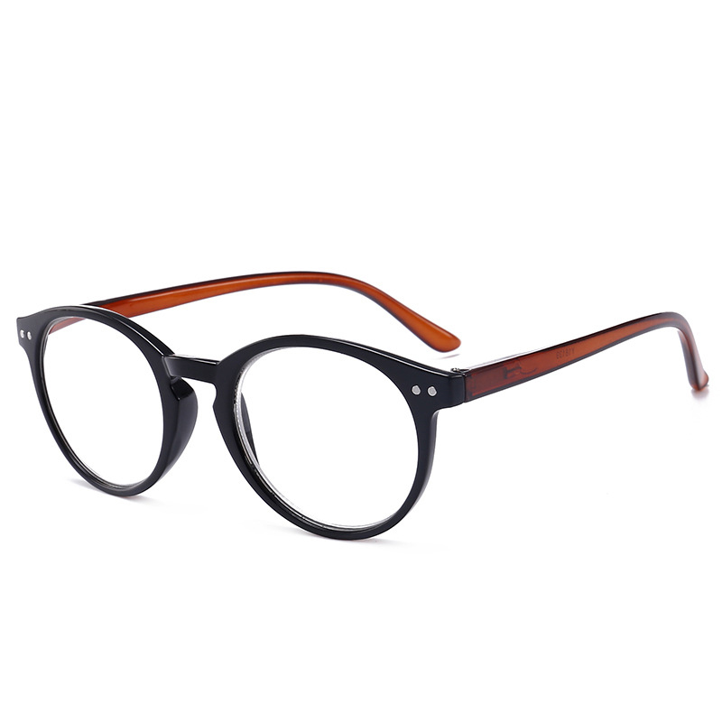 [SG Seller](Gift for parents)HOMY Presbyopia Eyeglasses Fashion Wild Classic Model Ultra Light Reading Glasses Unisex Portable  High Quality(HM9010T)Brown/Red +100(+1.0)+150(+1.5)+200(+2.0)+250(2.5)+3