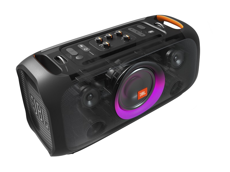 JBL Partybox On The Go - Portable Party Speaker with Built-in Lights and Wireless Mic