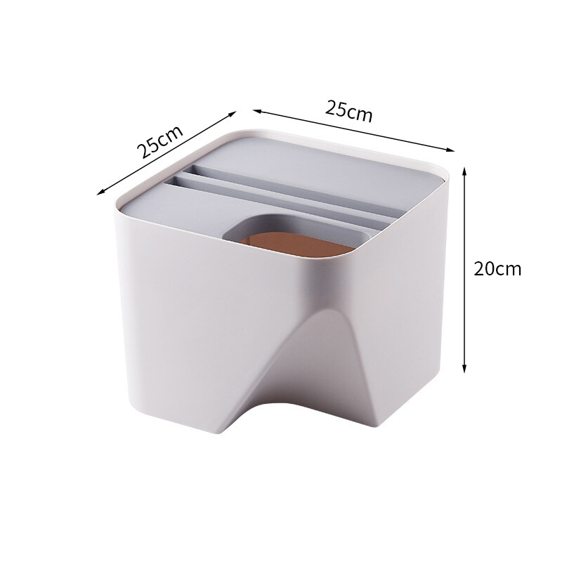 Onetwone Creative Sorting Trash Can Stackable Recycling Can Dry and Wet Separation Dustbin Household Garbage Bins with Lid Kitchen Classification Rubbish Bucket Bathroom Waterproof Waste Container Cle