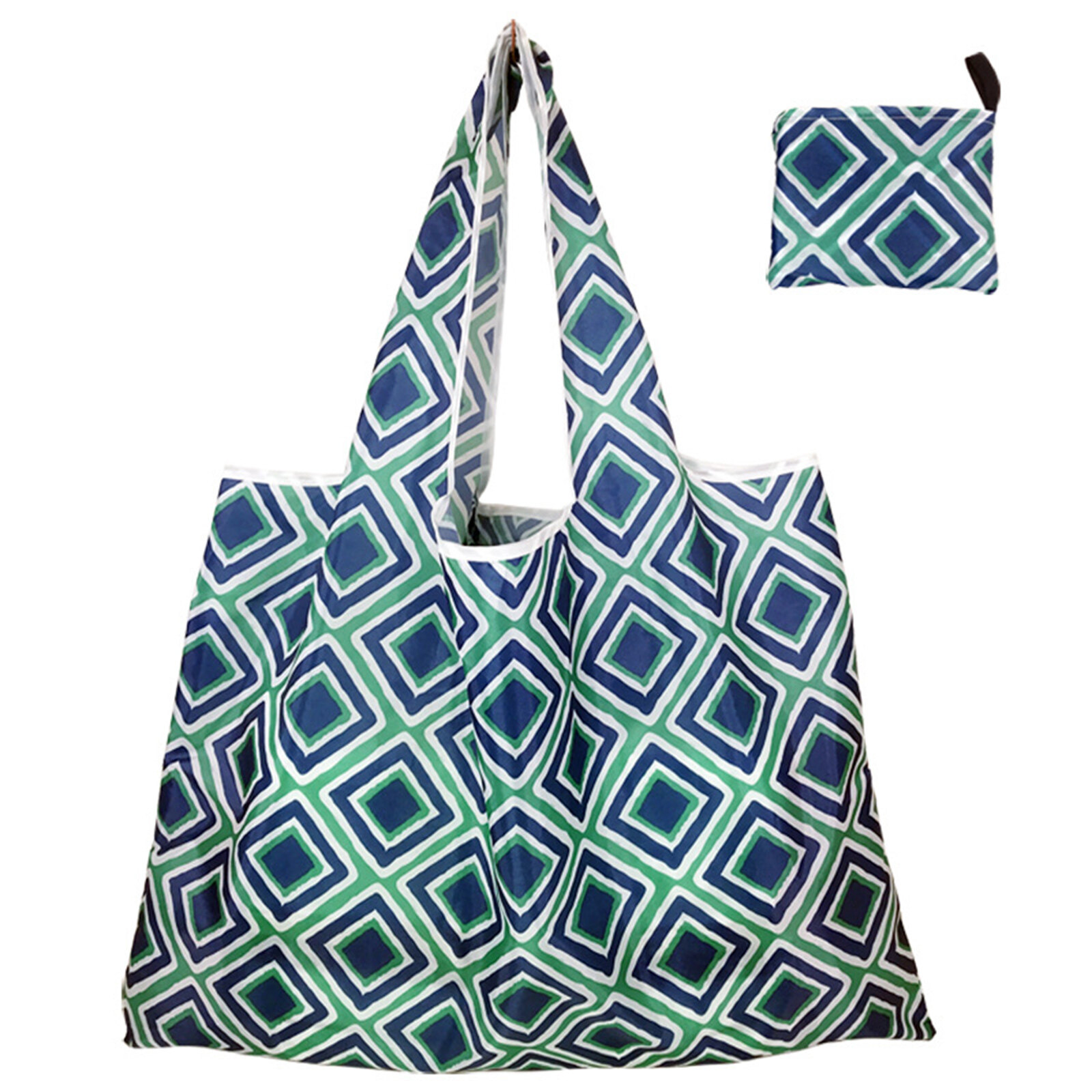 Large Foldable Handy Shopping Bag Reusable Foldable Oxford Cloth Shoulder Bag Eco Friendly Tote Pouch