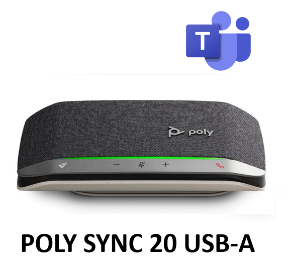 Poly Sync 20/20+ Smart Wireless Conference Speakerphone, MS Teams, USB-A/USB-C - 2 Years Local Warranty