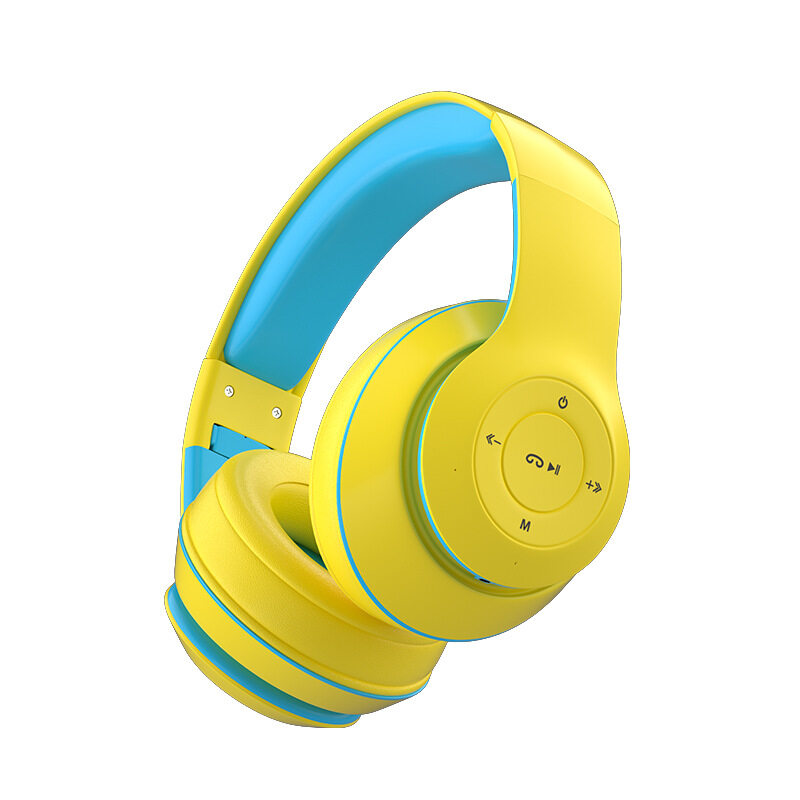 DR-52 Over-Head Wireless Bluetooth-compatible V5.1 Headphone Colorful HIFI Stereo Children Gift Headset