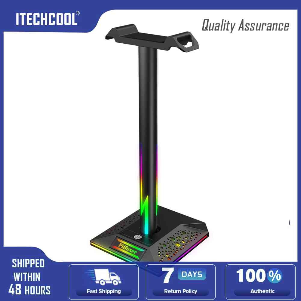 【itechcool】♬ Eb01-b Rgb Gaming Headphone Bracket ABS Headphone Hanger Support USB Headset
