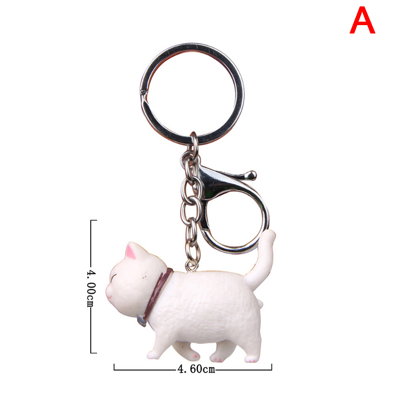 [WQP Fashion Store] New Lovely Cat Kitten Keychain Keyring Handbag Pendant Ornament Kids Toy Gift