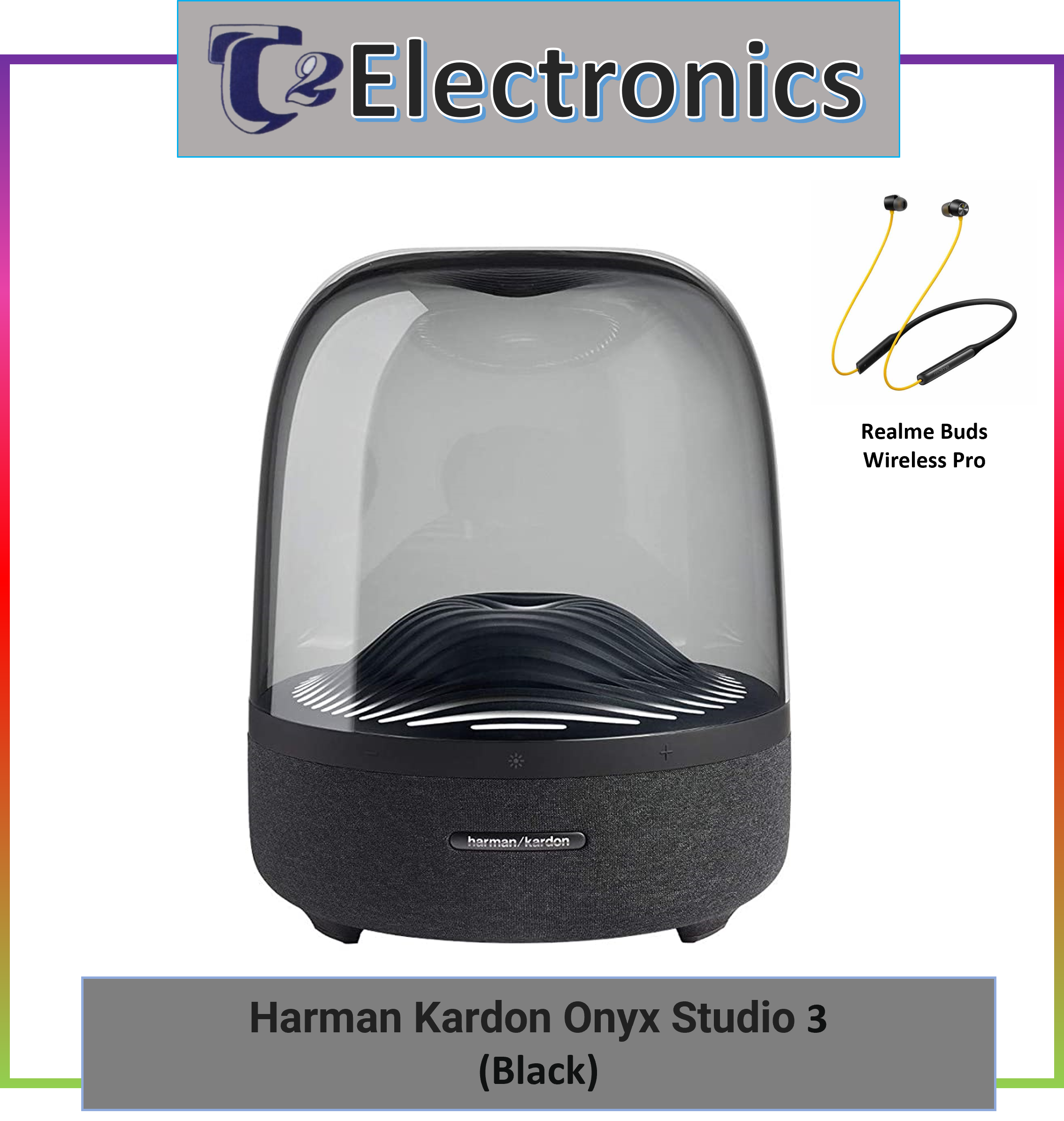Harman Kardon Aura Studio 3 Wireless Bluetooth Speaker with Ambient Light - T2 Electronics