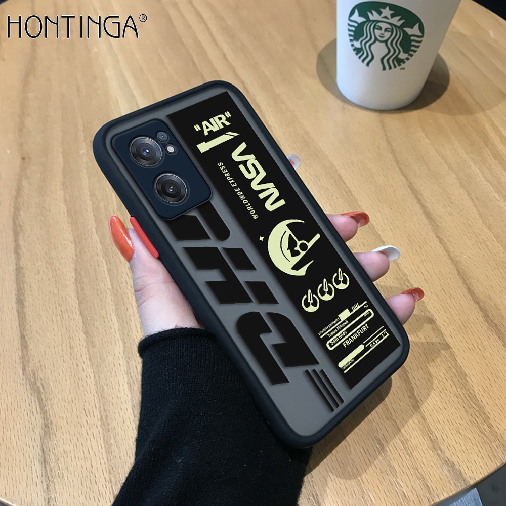 Hontinga Casing Case For OnePlus Nord CE 2 5G Case DHL Express NASA AIR Pikachu Label Transparent Phone Case Full Cover Lens Camera Protector Casing Hard Case For Boys For Girls